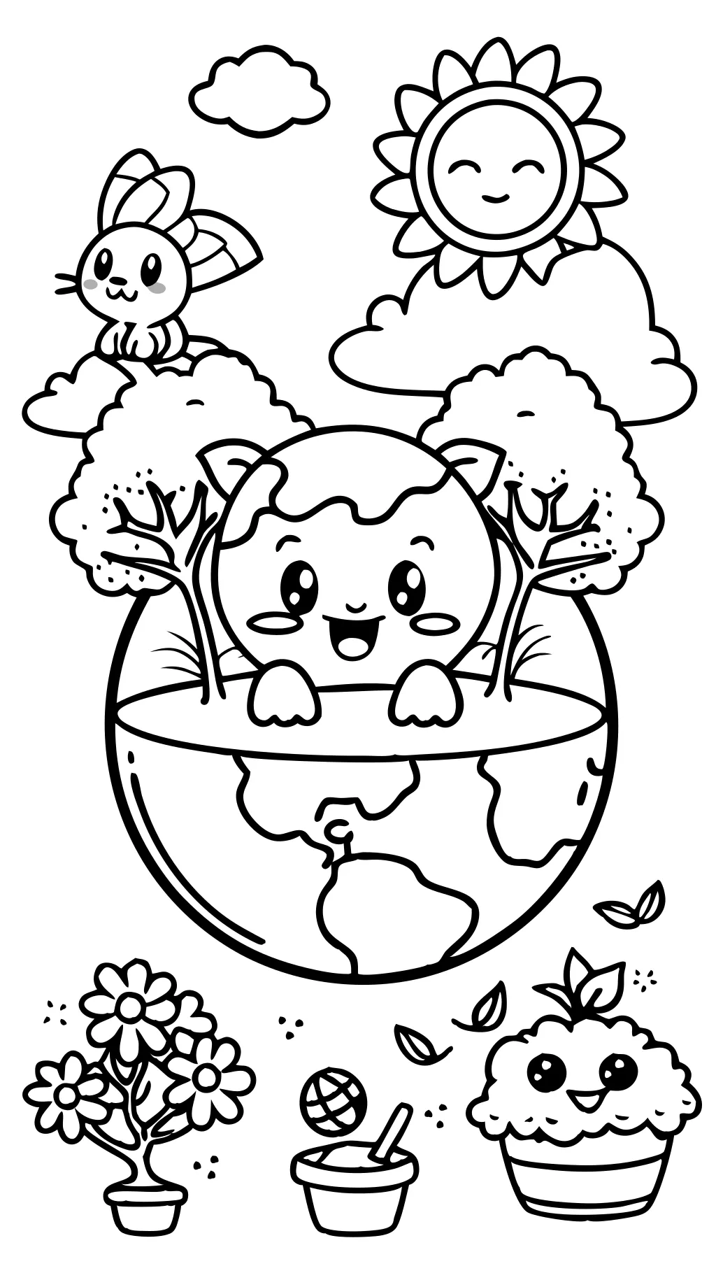 coloring pages of earth day